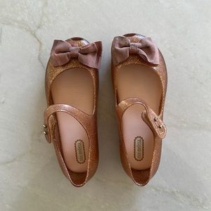 Mini Melissa Rose Gold Shoes